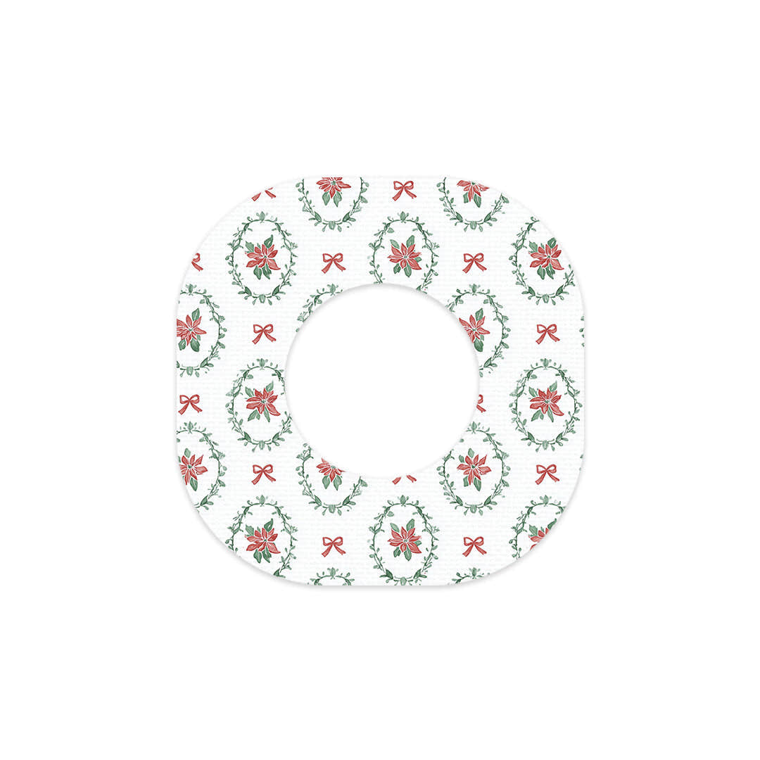 Poinsettia Parade Dexcom G7 and Stelo Patch Tape - Pump Peelz