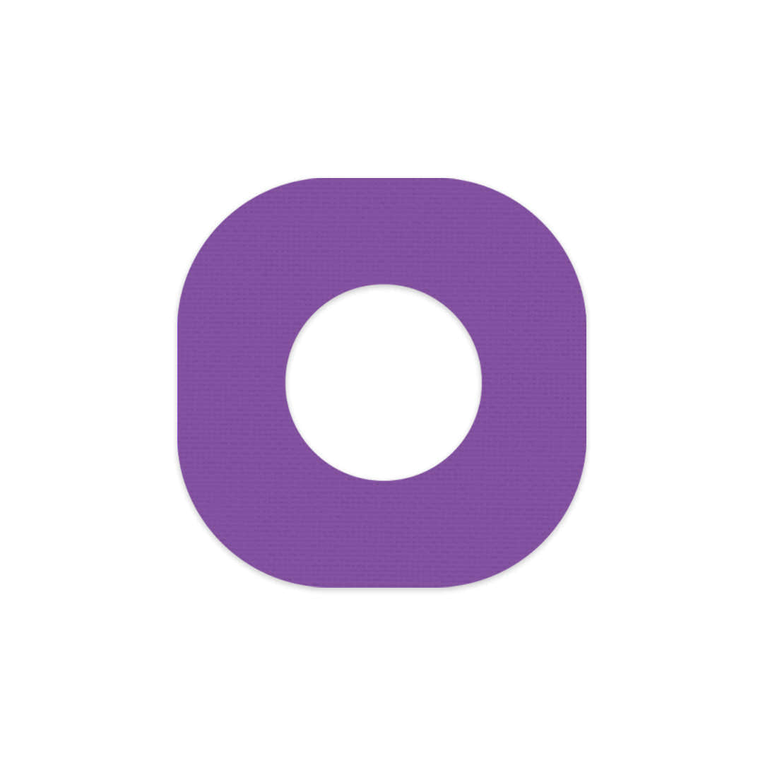 Solid Color Purple Dexcom G7 and Stelo Patch Tape - Pump Peelz