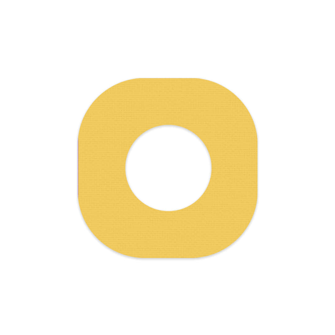 Solid Color Yellow Dexcom G7 and Stelo Patch Tape - Pump Peelz