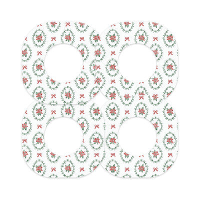 Poinsettia Parade Dexcom G7 and Stelo Patch Tape - Pump Peelz