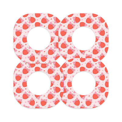 Strawberry Kisses Dexcom G7 and Stelo Patch Tape - Pump Peelz