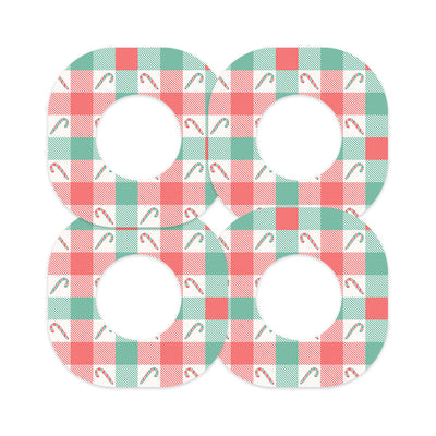 Peppermint Plaid Dexcom G7 and Stelo Patch Tape - Pump Peelz