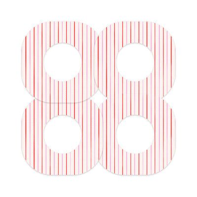 Peppermint Stripes Dexcom G7 and Stelo Patch Tape - Pump Peelz