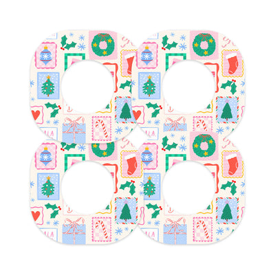 Holiday Greetings Dexcom G7 and Stelo Patch Tape - Pump Peelz