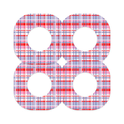 Party Plaid Dexcom G7 and Stelo Patch Tape - Pump Peelz