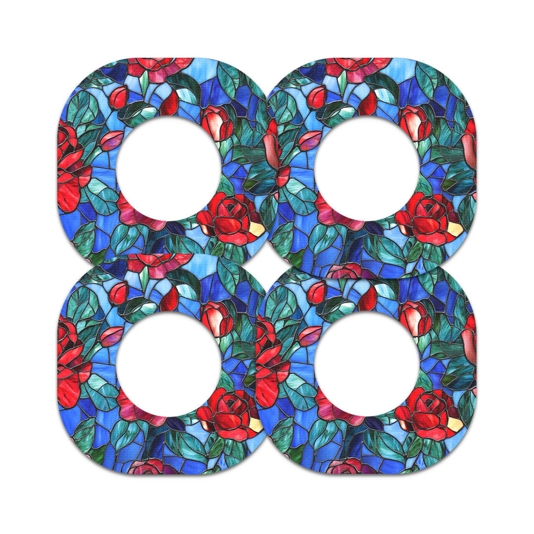 Crimson Blooms Dexcom G7 and Stelo Patch Tape - Pump Peelz