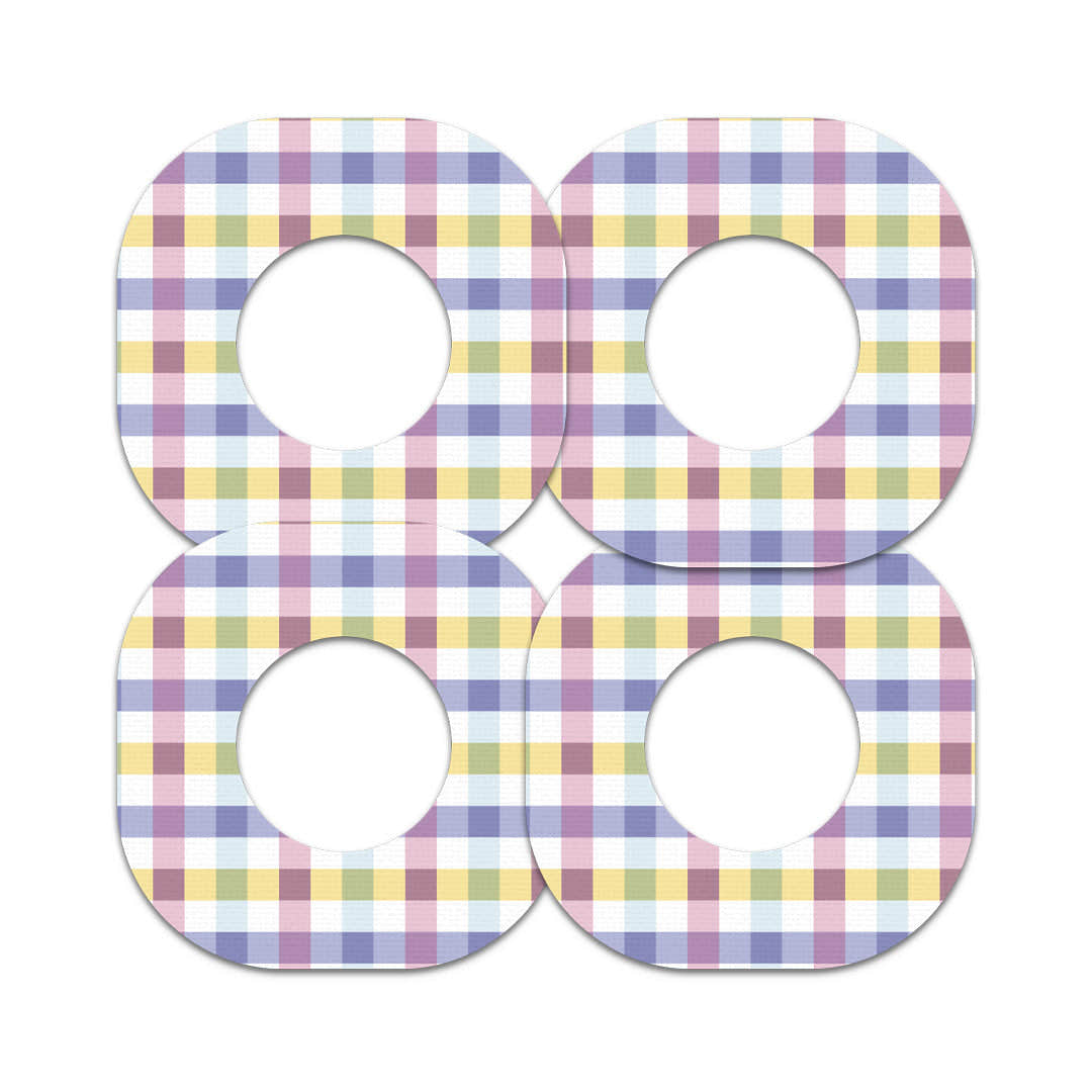 Spring Plaid Dexcom G7 and Stelo Patch Tape - Pump Peelz