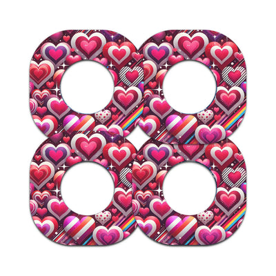 Sparkly Hearts Dexcom G7 and Stelo Patch Tape - Pump Peelz