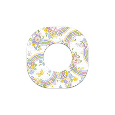Rainbow Blooms Dexcom G7 and Stelo Patch Tape - Pump Peelz