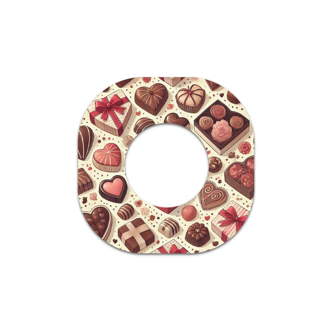 Chocolate Love Dexcom G7 and Stelo Patch Tape - Pump Peelz