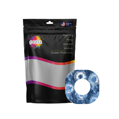 Monochrome Blue Tie Dye Dexcom G7 and Stelo Patch Tape - Pump Peelz