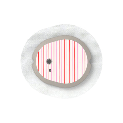 Peppermint Stripes Dexcom G7 and Stelo Transmitter Sticker - Pump Peelz