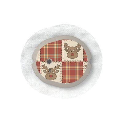 Rustic Reindeer Dexcom G7 and Stelo Transmitter Sticker - Pump Peelz