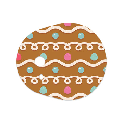 Gingerbread Sticker Designed for the DEXCOM G7 and Stelo Transmitter
