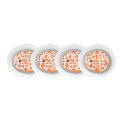 Terracotta Tides Dexcom G7 and Stelo Transmitter Sticker - Pump Peelz