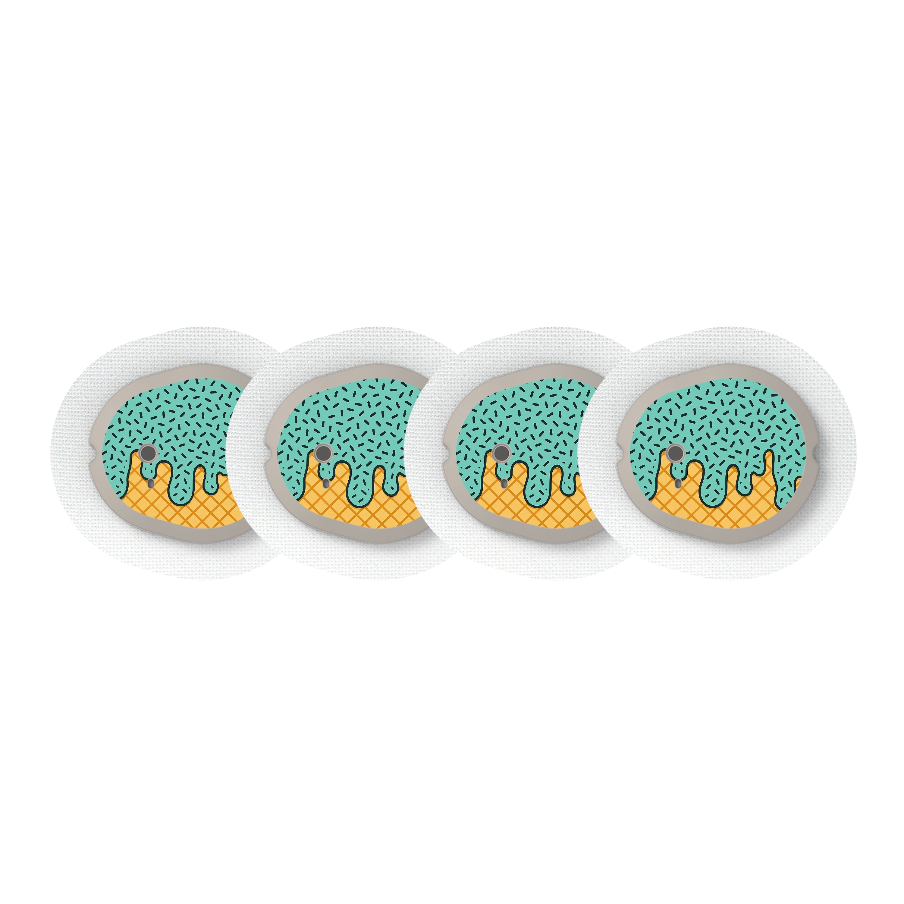 Ice Cream Social Dexcom G7 and Stelo Transmitter Sticker - Pump Peelz