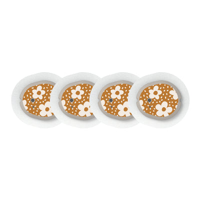 Caramel Daisies Dexcom G7 and Stelo Transmitter Sticker - Pump Peelz