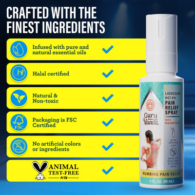 Lidocaine Pain Relief Spray with Magnesium