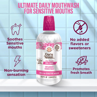 Unflavored & Unsweetened Fresh Breath Oral Rinse – 1L