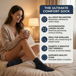 Bamboo Crew Socks For Wide & Sensitive Feet and Large Feet — Non-Binding, Cushion Sole (Black), Multi-Pack