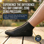 Bamboo Crew Socks For Wide & Sensitive Feet and Large Feet — Non-Binding, Cushion Sole (Black), Multi-Pack