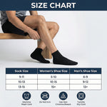 Bamboo Crew Socks For Wide & Sensitive Feet and Large Feet — Non-Binding, Cushion Sole (Black), Multi-Pack