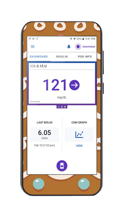 Gingerbread Sticker for Omnipod® 5 Controller – Pump Peelz