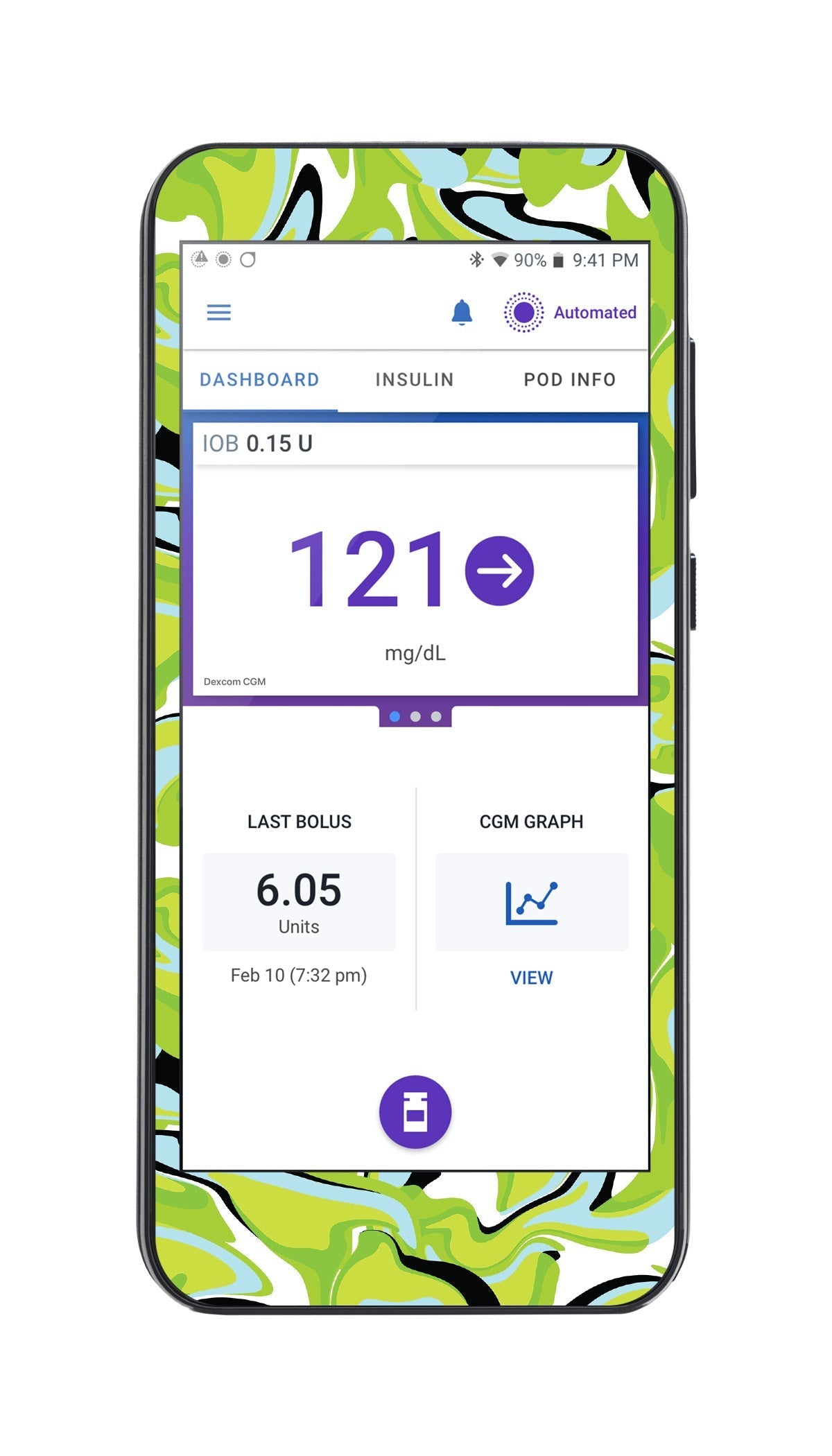 Green Flow Sticker for Omnipod® 5 Controller – Pump Peelz