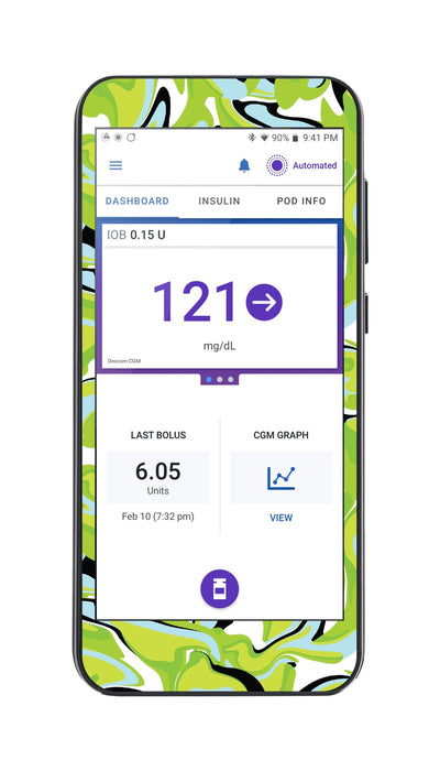 Green Flow Sticker for Omnipod® 5 Controller – Pump Peelz