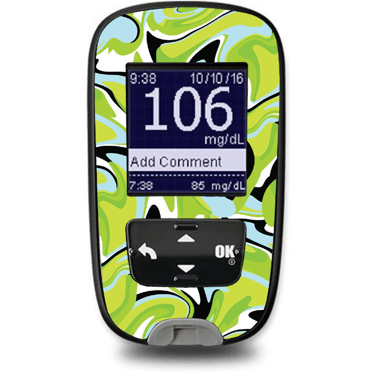 Green Flow Sticker for the Accu-Chek Guide Glucometer