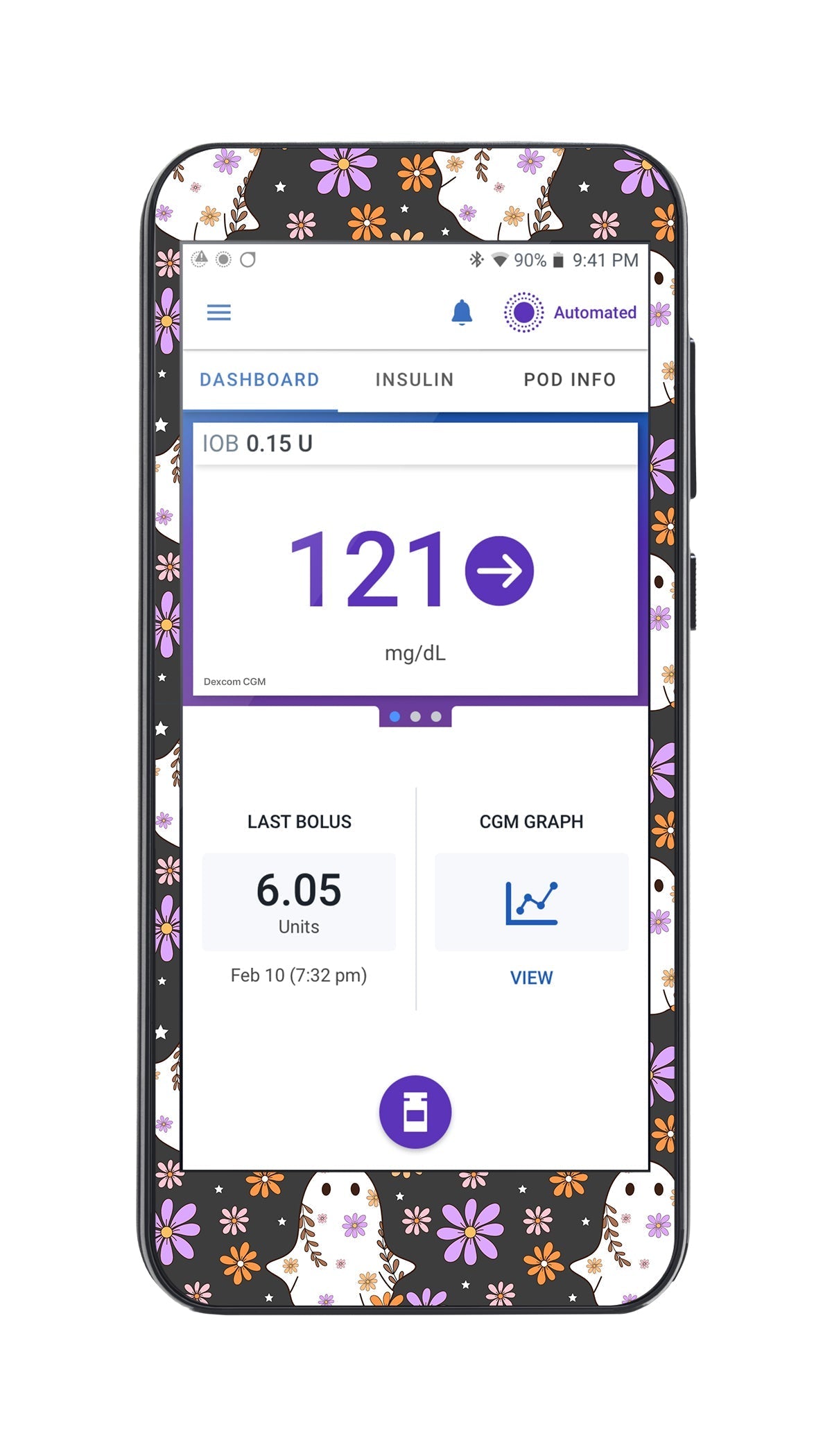 Groovy Ghosts Sticker for Omnipod® 5 Controller – Pump Peelz