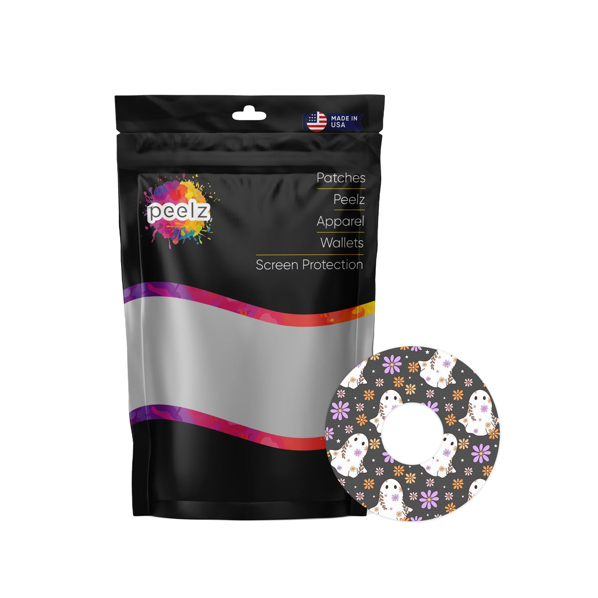 Groovy Ghosts FreeStyle Libre 3 Plus & Lingo  Patch Tape - Pump Peelz