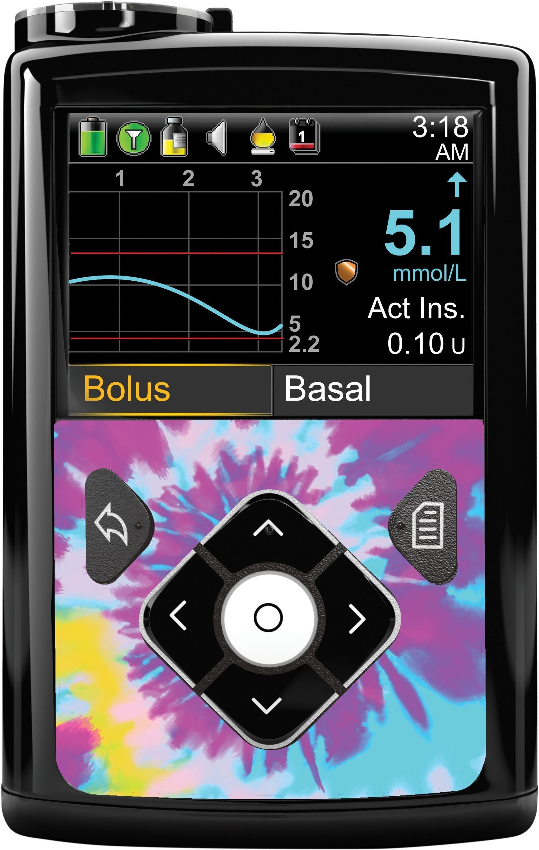 Groovy Tie-Dye for Sticker for Medtronic MiniMed 770G & 780G
