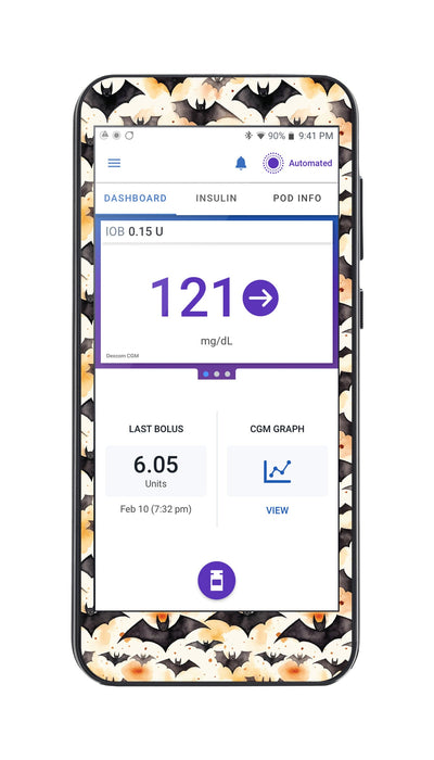 Halloween Bats Sticker for Omnipod® 5 Controller – Pump Peelz