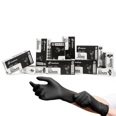 HandCare Black Nitrile Gloves - Exam Grade, Powder Free (4 Mil) - BOGO 20% OFF