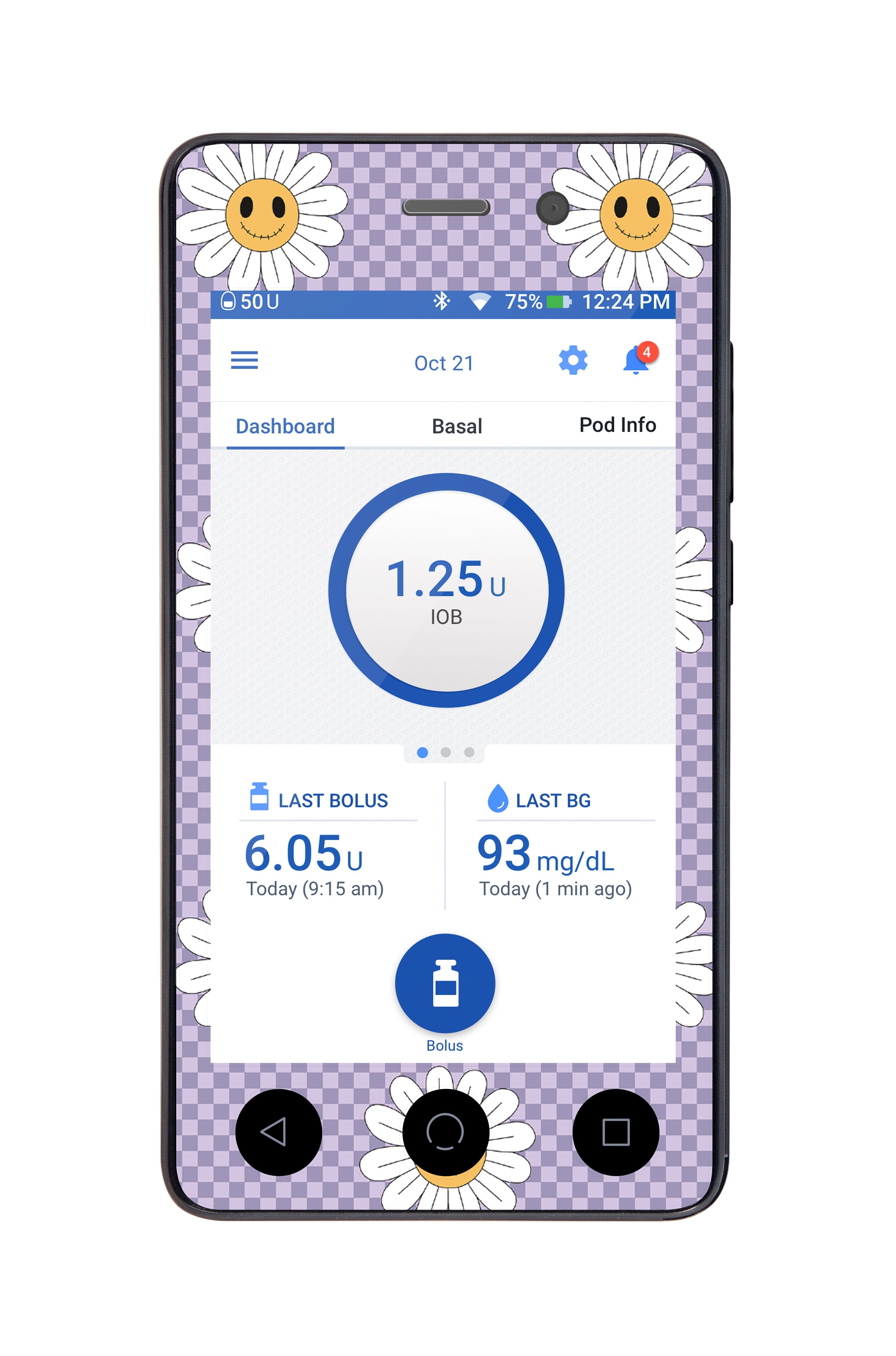 Hippie Halloween Sticker for Omnipod DASH® PDM – Pump Peelz