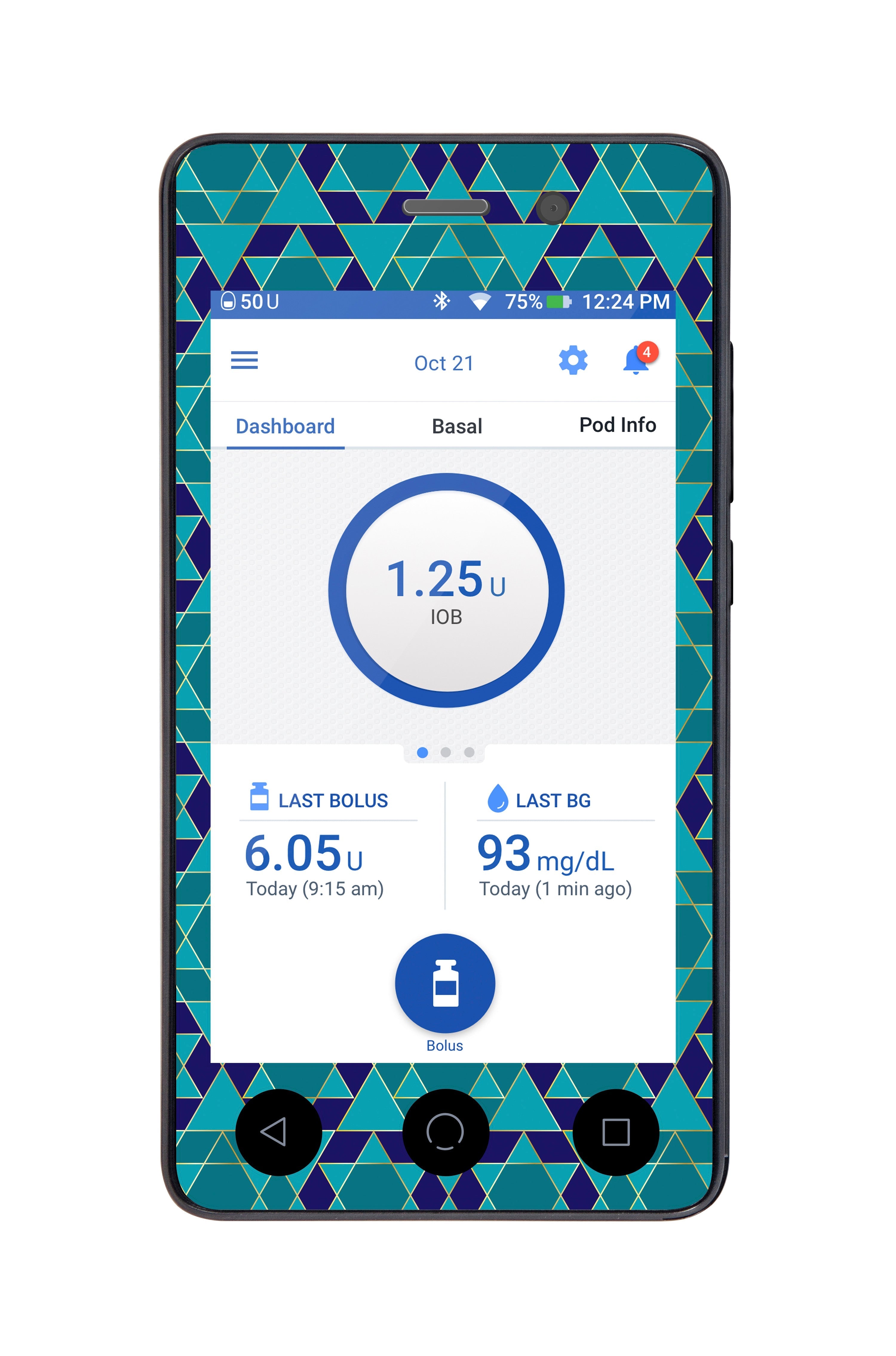 Holiday Stars Sticker for Omnipod DASH® PDM – Pump Peelz