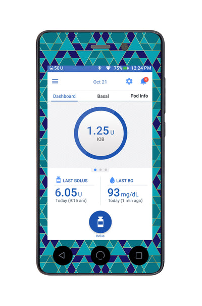 Holiday Stars Sticker for Omnipod DASH® PDM – Pump Peelz