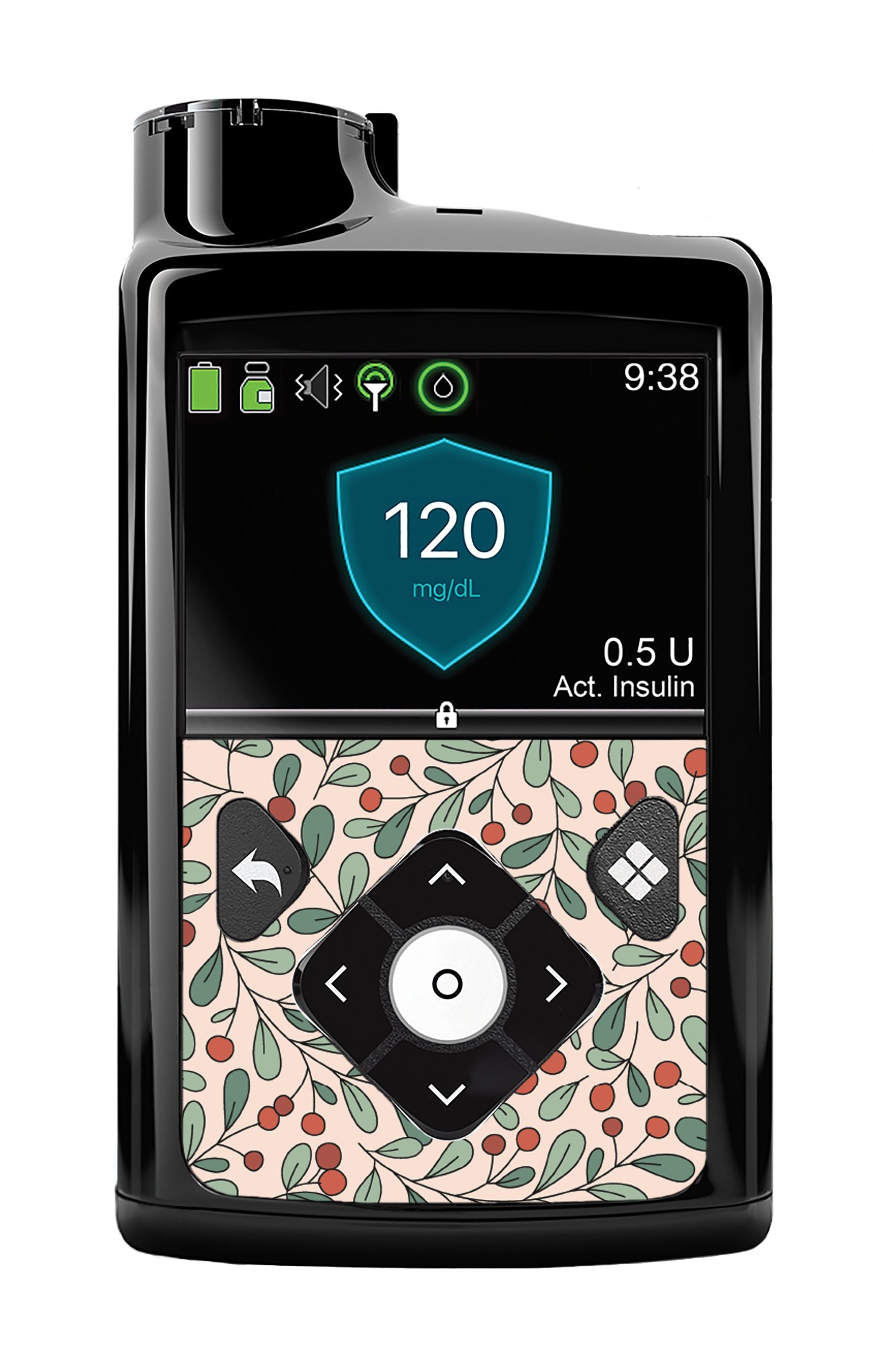 Holly Berries Sticker for Medtronic MiniMed 770G & 780G