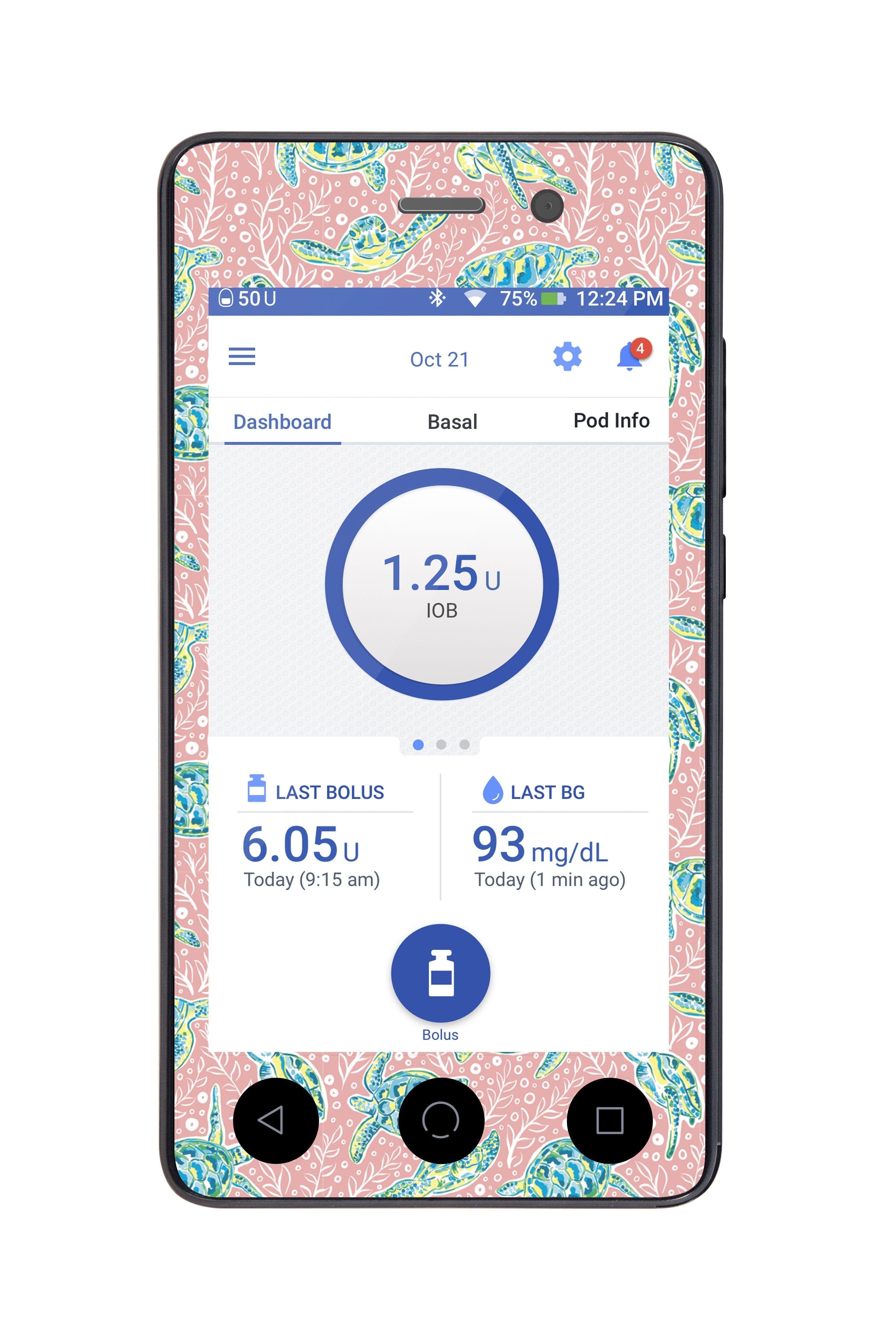 Honu Sticker for Omnipod DASH® PDM – Pump Peelz