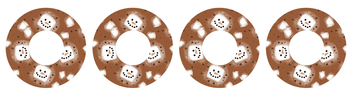 Hot Cocoa Patch  Tape Designed for the FreeStyle Libre 2