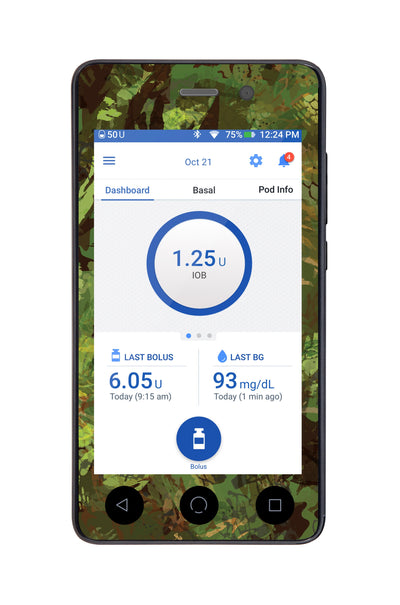 Hunting Camo Sticker for Omnipod DASH® PDM – Pump Peelz