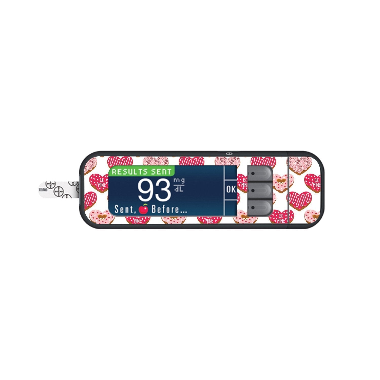 I Heart Donuts Sticker for Bayer Contour Next Glucometer