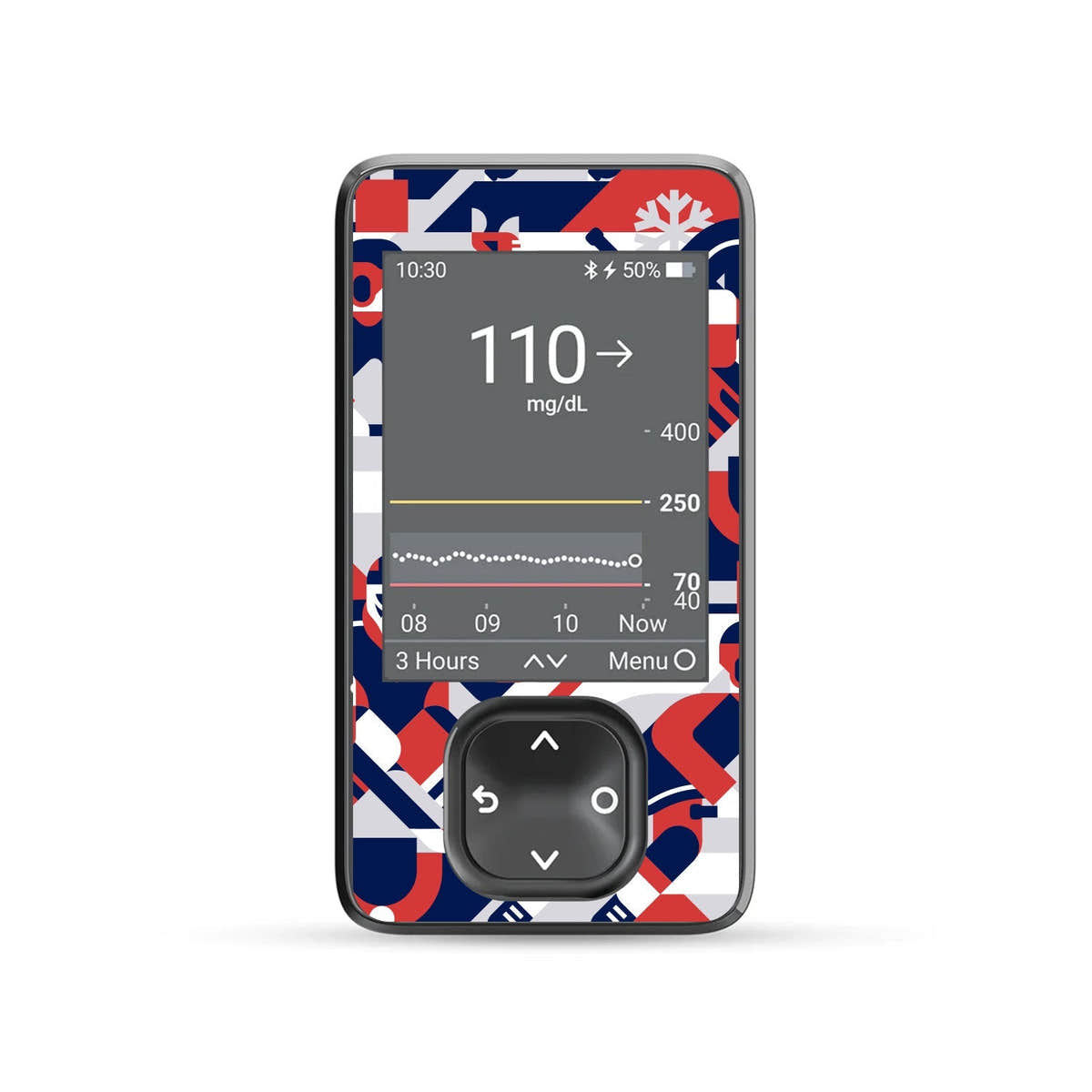 Ice Hockey DEXCOM G7 and Stelo and G6 Touchscreen Receiver Sticker