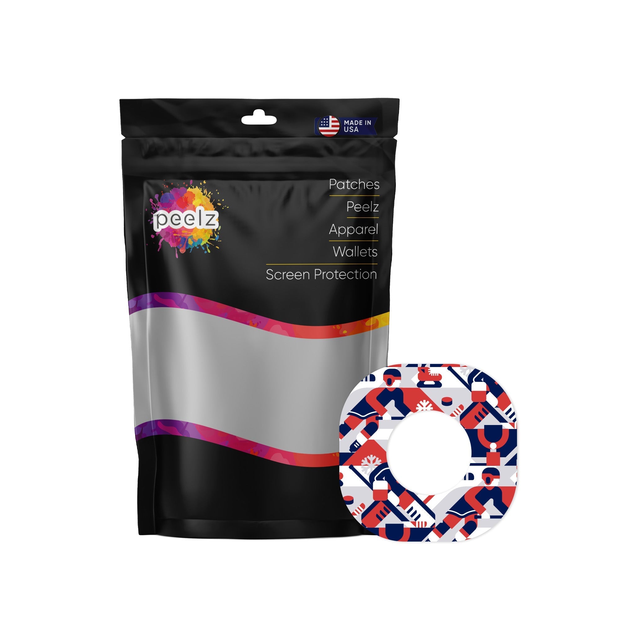 Ice Hockey Dexcom G7 and Stelo Patch Tape - Pump Peelz