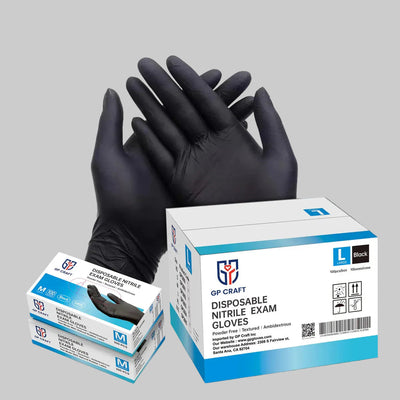 4mil Black and 4mil Pink Disposable Exam Nitrile Gloves 1,000pcs per Case