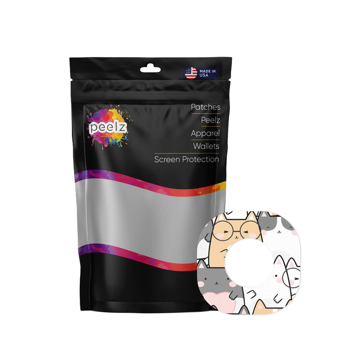 Kitty Cartoon Dexcom G7 and Stelo Patch Tape - Pump Peelz