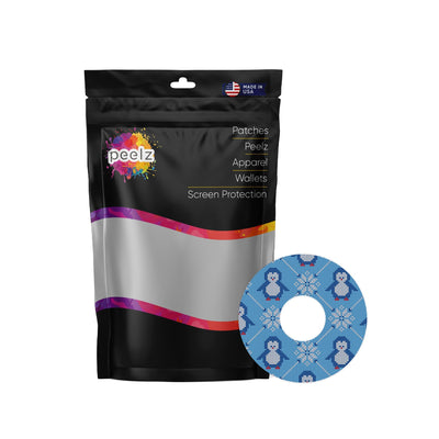 Knitted Penguins Patch Tape Designed for the FreeStyle Libre 3 Plus & Lingo