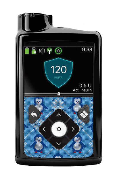 Knitted Penguins Sticker for Medtronic MiniMed 770G & 780G