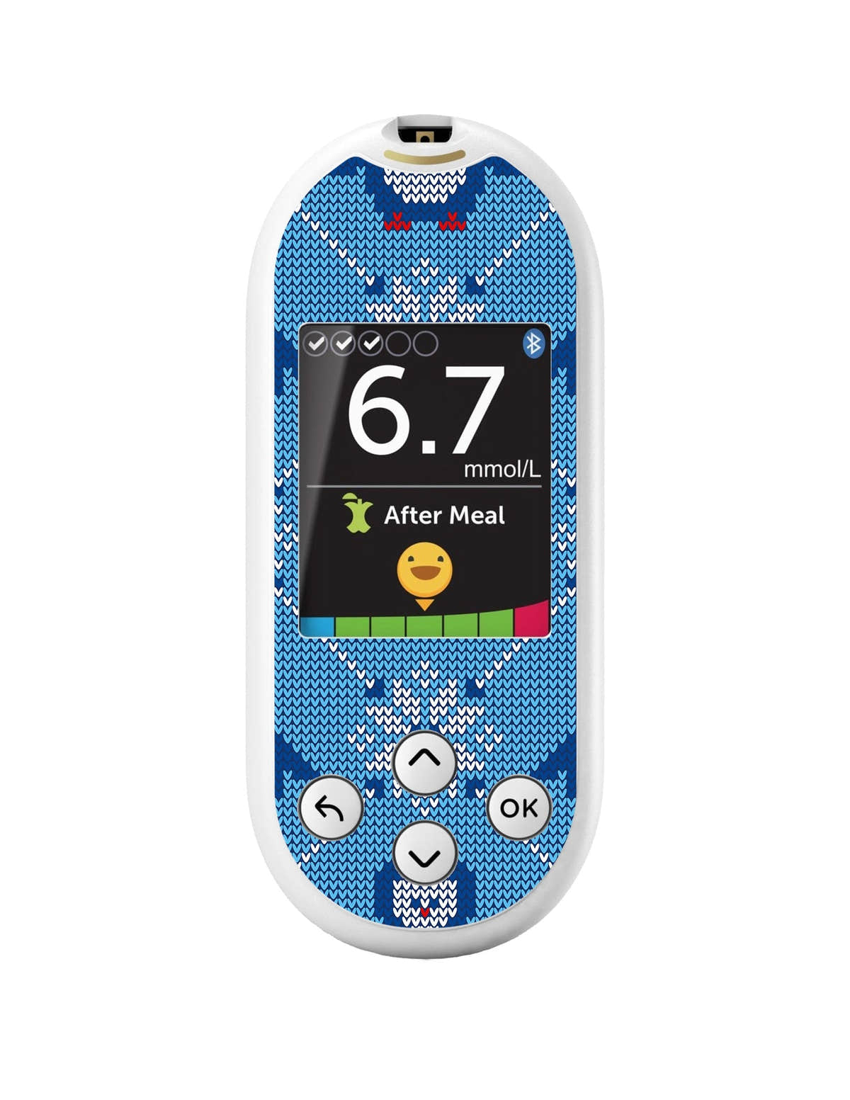 Knitted Penguins for OneTouch Verio Reflect Glucometer